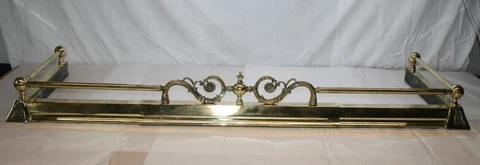 Fireplace Brass Extending Fire Fender  Surround  ref 348C Cover