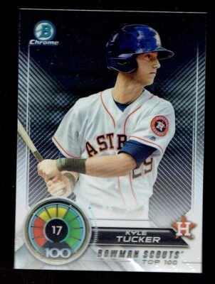 2018 Bowman Chrome Kyle Tucker Scouts Top 100 Baseball Card - Image 1 of 2