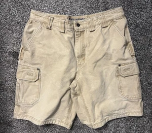 Vintage Ruffhewn Heavy Canvas Tan Cargo Shorts Mens 38" x 10" - Picture 1 of 2