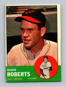 1963 Topps #125 Robin Roberts VG-VGEX Vintage HOF Baseball Card - Picture 1 of 2