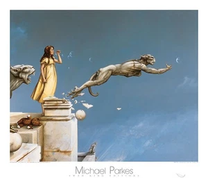 Michael Parkes Gargoyles Open Edition 18x13 - Picture 1 of 1