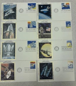 Lot Of 8 1981 First Day Of Issue SPACE achievements Stamp Collection  - Picture 1 of 6