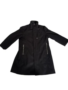 ZARA langer Mantel Damen schwarz - Größe L | Steppfutter, Reißverschlusstaschen - Bild 1 von 14