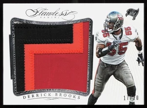 Panini Flawless 2015 - Parches Derrick Brooks/20 Silver Game Worn Buccaneers - Imagen 1 de 2
