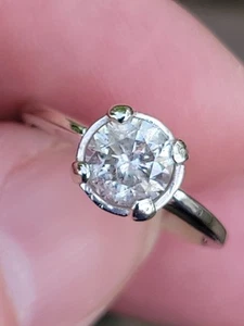 1.04 Carat 10k Gold Diamond Ring Engagement Solitaire BiG Natural Not Scrap 6.2m - Picture 1 of 20