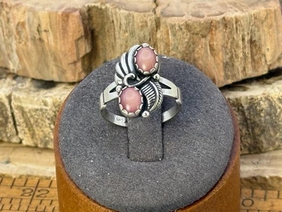 Vintage Southwest Sterling Silver Mother of Pearl Blossom Ring sz 6--2NL25.37 - Image 1 of 4