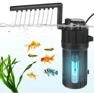 BAITAI Innen-UV-Filter für Aquarium, 400 l/h 4 W Aquariumfilterpumpe, wird grün - Bild 1 von 6