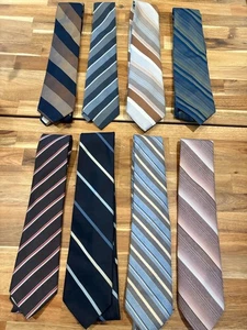 Vintage 70er 80er Herren Krawatte Konvolut verschiedene Farben Streifen Basteln oder Tragen - Bild 1 von 16