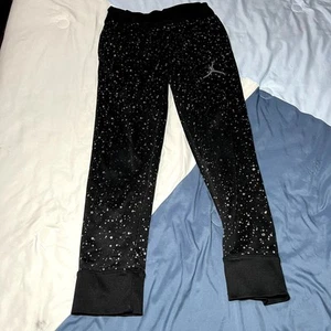 Nike air boys black speckled jogger sweatpants medium lounge sporty casual  - Picture 1 of 5