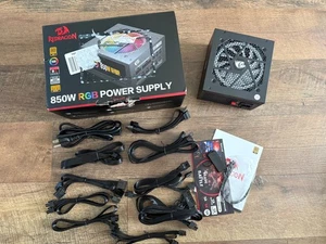 ReDragon RGB 850 Watt ATX Power Supply 80+ Gold, RED-850W PSU850RBBK - Picture 1 of 7