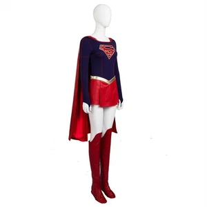 Supergirl Suit Kara Zor El Jumpsuits Skirt Cloak Women Suit Lot Cosplay Costume - Picture 1 of 13
