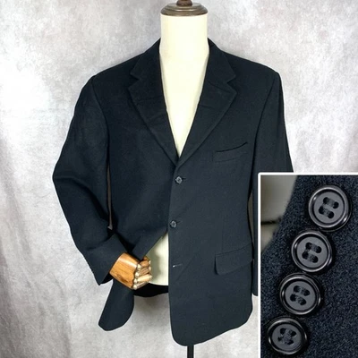 Chaqueta Blazer Brooks Brooks Hombre 41R Negro Cabello Camel Abrigo Deportivo Suave Foto 1 de 4