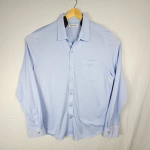 Tommy Bahama San Lucio Stretch IslandZone Shirt XXL Blau Supima Cotton Snag Flaw - Bild 1 von 13