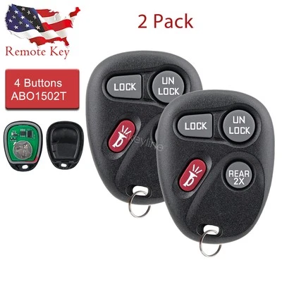 2 For 1996 1997 1998 1999 2000 2001 2002 Chevrolet Camaro Car Remote Key Fob - Image 1 of 4
