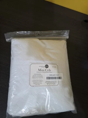 American Baby Company Waterproof Fitted Mini Crib Sheet 38" x 24" White- 2 Count - Image 1 of 4