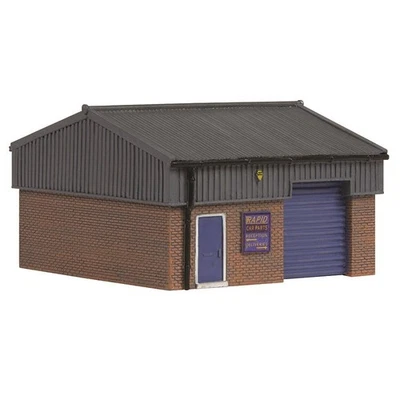 N Gauge Building Small Industrial Unit Blue Bachmann Scenecraft Farish 42-0090B - Image 1 of 2
