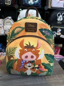 Mini Mochila Loungefly Disney El Rey León Timón y Pumba NUEVA Con Etiquetas - Imagen 1 de 1