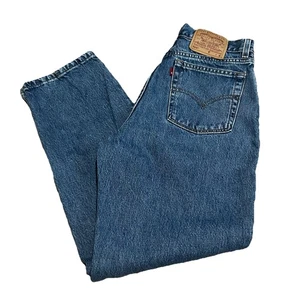 Levi's 560 Damenjeans Größe 10 28 x 32 blau lockere Passform gerades Bein HERGESTELLT IN DEN USA - Bild 1 von 10