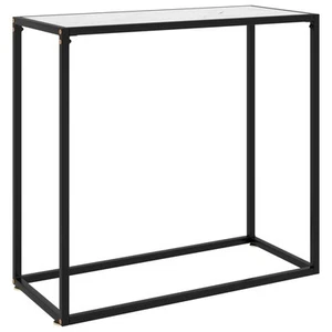 Mesa Consola Vidrio Templado Blanco 80x35x75 cm Pasillo Mueble Auxiliar vidaXL - Imagen 1 de 7