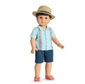 American Girl Fun and Sun Boy Doll Outfit-Shorts, Sandals, Beach Clothes-New - Picture 1 of 3