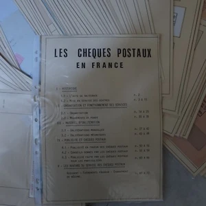 SUPERBE COLLECTION / ÉTUDE sur LES CHÈQUES POSTAUX en FRANCE - Imagen 1 de 12