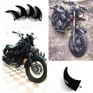 4 piezas decoración de cuernos de guardabarros delanteros para motocicleta universal helicóptero bobber Touri - Imagen 1 de 9