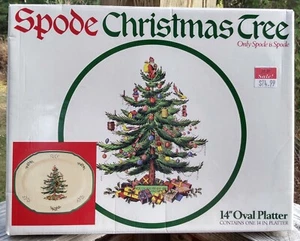 Plato ovalado SPODE 14" ÁRBOL DE NAVIDAD - Imagen 1 de 3