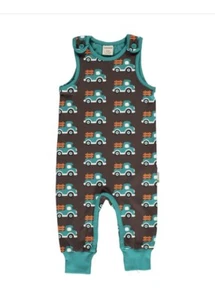 Maxomorra Farmtruck Print Dungarees BNWT 18-24m 86-92cm - Picture 1 of 1
