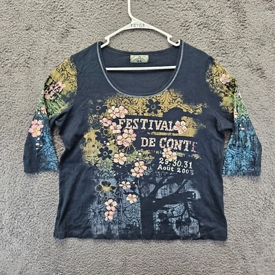 Top Vainilla Sugar para mujer 1x Festival De Conte manga 3/4 Western Foto 1 de 4