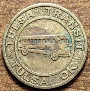 Tulsa, Oklahoma OK Tulsa Transit One Fare Bus Transit Token - Picture 1 of 4