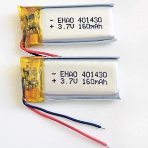2 x 3.7V 160mAh rechargeable lipo Battery 401430 with PCM For MP3 MP4 Smart Band - Picture 1 of 5