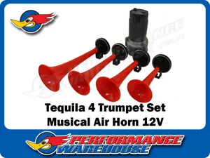 Triple A Tequila 4 Trumpet Musical Air Horns 12V Car Truck Boat, AAA-1248 - Bild 1 von 2