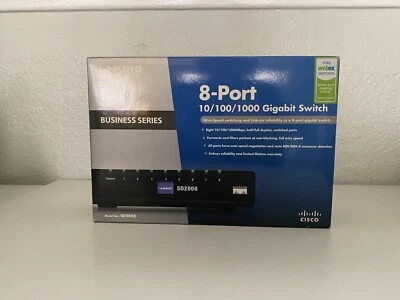 Cisco SD208 v3 - Small Business Unmanaged 8-Ports 10/100/1000 Network Switch - Image 1 of 4