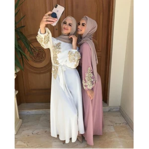Muslim Abaya Women Long Maxi Dress Kaftan Robes Caftan Party Gown Arab - Picture 1 of 65