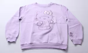 H&M Girl's Motif Detail Sweatshirt EJ3 Light Purple/ Hello Kitty Size 8/10 NWT - Picture 1 of 4