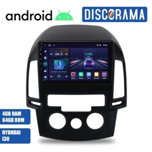 AUTORADIO ANDROID 4/64GB HYUNDAI I30 2006-2011 STEREO AUTO TOUCH 9" WIFI NAVI - Foto 1 di 6