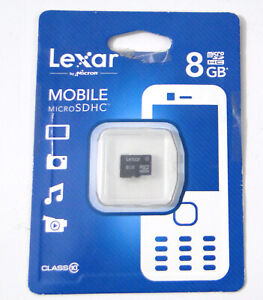 Lexar Mobile Micro SDHC 8 GB Class 10 NEW Open Package