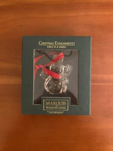 Marquis Waterford Crystal ~Christmas Endearments 1st in Series Snowman Ornament - Picture 1 of 7