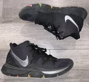 Kyrie 5 Rainbow Sole Triple Black Basketball A02918-001 Mens Size 12 Rare NIKE - Picture 1 of 7