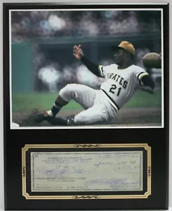 Pantalla a cuadros firmada de reproducción de Roberto Clemente - Imagen 1 de 3