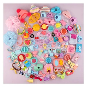 Random 15pcs Accessories Clothes Bow Skirt Food fit lps Cat Dog Kid Love - Imagen 1 de 5