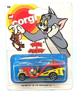 Corgi Appx 7cm Long Diecast No. 58 - Tom & Jerry Car - Yellow - Picture 1 of 5
