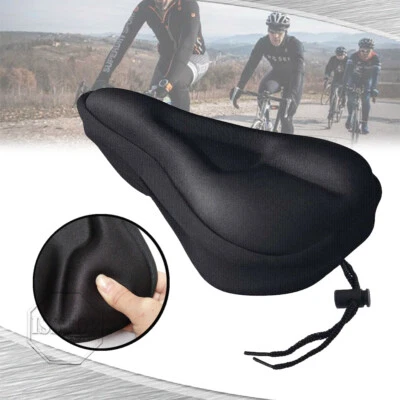 Bicycle Wide Seat Cover Gel Cushion Sporty Soft Padded For Mountain Bike Saddle - Image 1 of 4