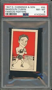 1947 D Cummings & Son boxeo famosos luchadores #44 Randolph Turpin PSA 8 casi nuevo - Salón de la corte - Imagen 1 de 2