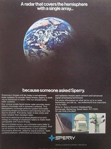 11/1981 PUB SPERRY RADAR SYSTEMS ARRAY TECHNOLOGY MISSILE ALARM ORIGINAL AD - Imagen 1 de 1