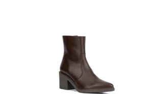 NWD Aquatalia Cia Pointed Toe Leather Boot Dark Brown Size 8.5 - Picture 1 of 16