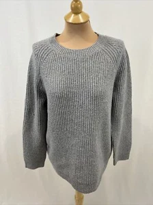BP. Rib Knit Gray Pullover Sweater Size Small Crewneck Long Sleeve Minimalist - Picture 1 of 7