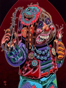 GPK ARTWORK, 12 X 17 ZOLL, Texas Kettensäge Fan Art, Bill Mosley, Chop Top - Bild 1 von 1