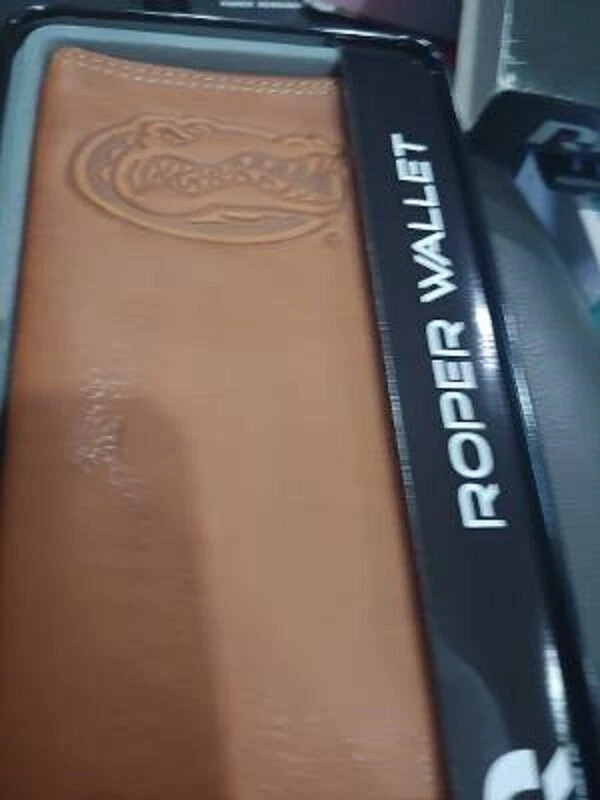Florida Gators Rugged Roper Tan Leather  Mens Wallet - Image 1 of 2