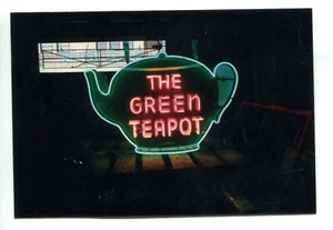 Treesh Neon Sign Company, East St. Louis, Il, Advertising Card, The Green Teapot - Picture 1 of 2